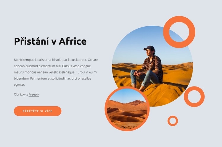 Výlety do pouště Sahara a dovolené Šablona webové stránky