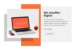 Wir Erstellen Digital – PSD-Website-Mockup