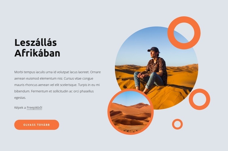 Szaharai sivatagi túrák és nyaralások CSS sablon