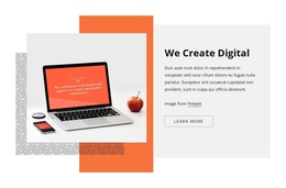 We Create Digital One Page Template