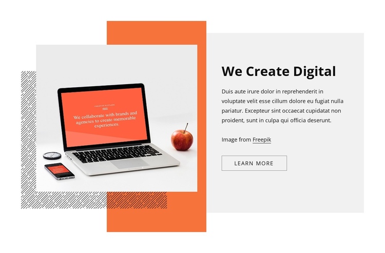 We create digital One Page Template