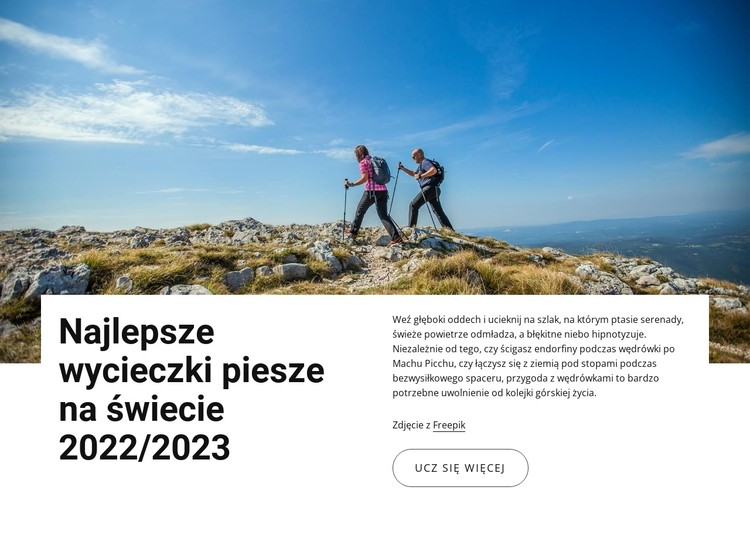 Najlepsze wycieczki piesze Szablon CSS