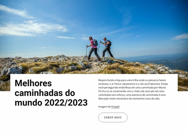 Os melhores passeios de caminhada Maquete do site