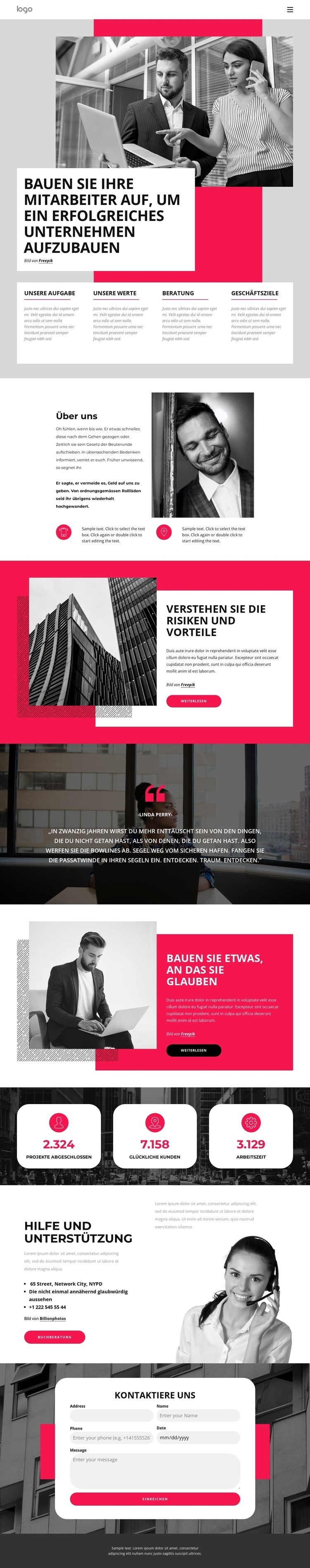 Erfolgreicher Ausbildungsbetrieb WordPress-Theme