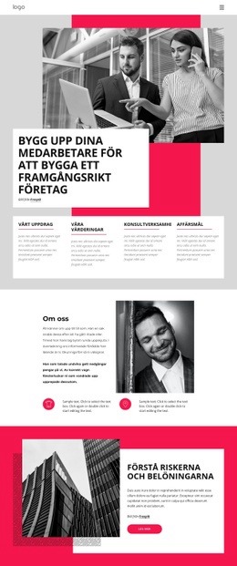 Framgångsrik Utbildningsverksamhet Enkel HTML CSS-Mall