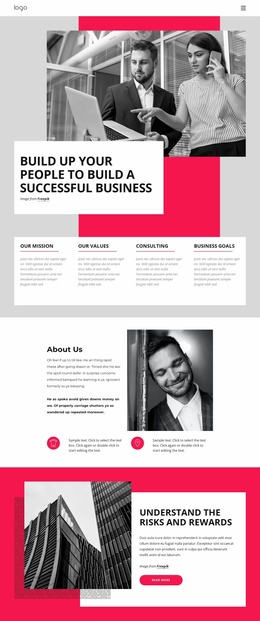 Successful Training Business - Webdesign Mockup