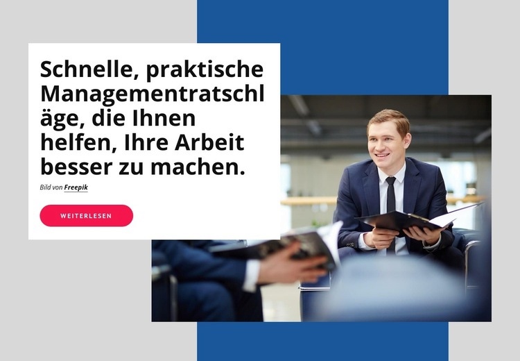 Praktische Managementberatung HTML Website Builder