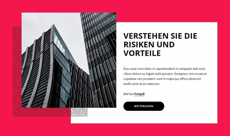 Arten von Geschäftsrisiken Landing Page