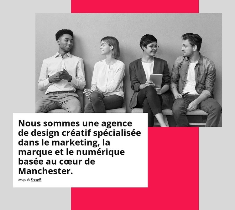 Nous sommes une équipe de passionnés du marketing digital Créateur de site Web HTML