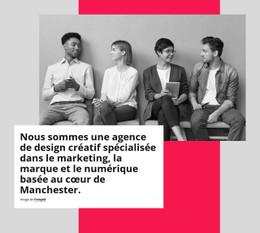 Colonne De Modèle De Grille CSS Pour Nous Sommes Une Équipe De Passionnés Du Marketing Digital