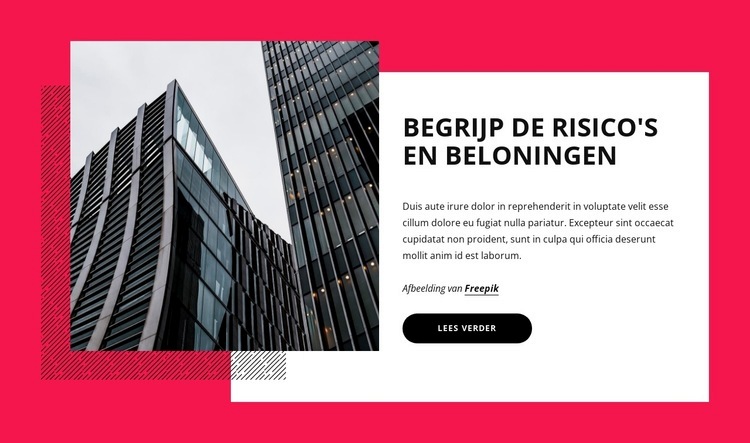 Soorten bedrijfsrisico's Website Builder-sjablonen