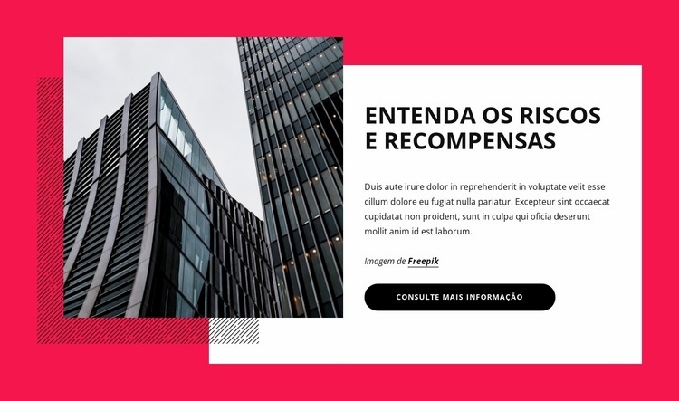 Tipos de riscos do negócio Design do site