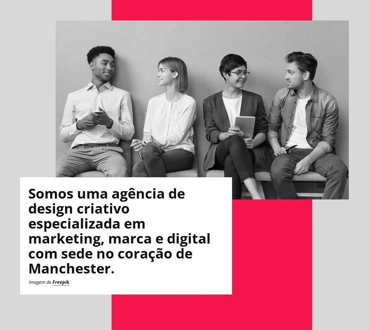 Somos um time de apaixonados por marketing digital Maquete do site