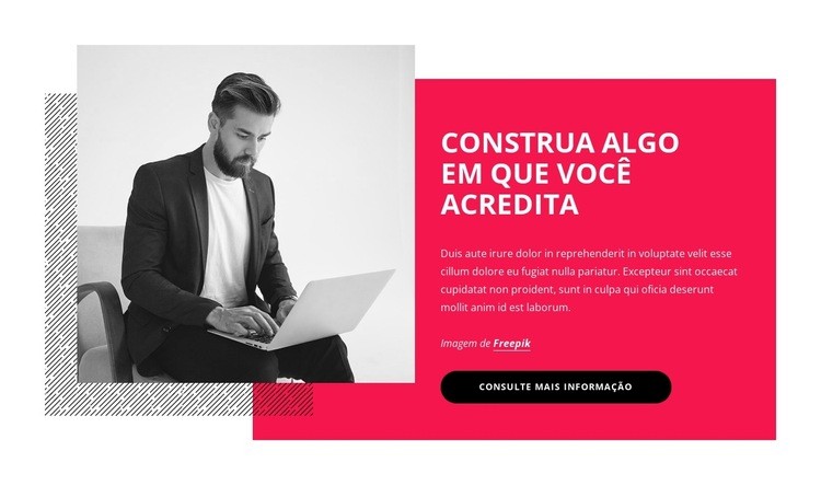 Como iniciar um negócio Maquete do site