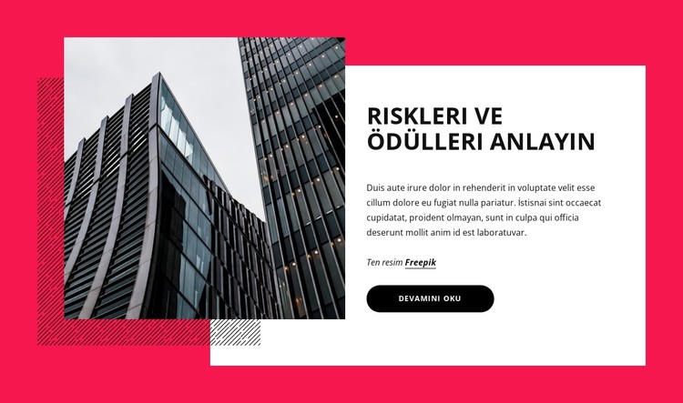 İş riski türleri CSS Şablonu