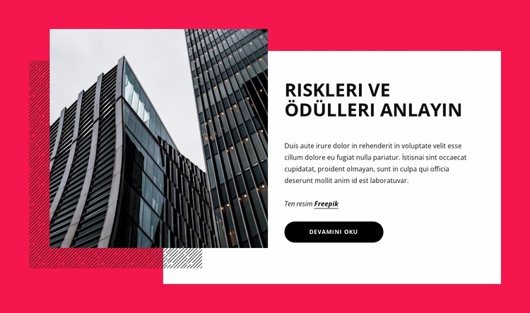 İş riski türleri Html Web Sitesi Oluşturucu