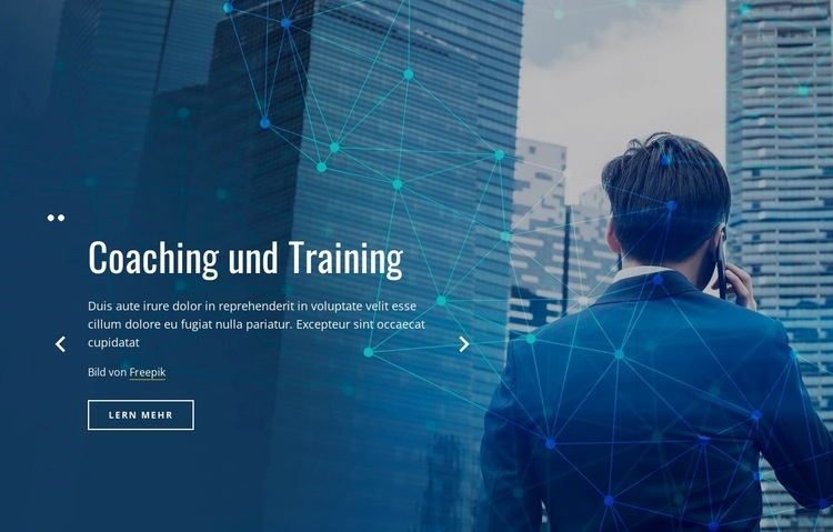 Coaching und Training Website-Modell