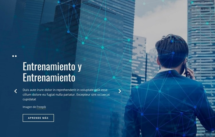 Entrenamiento y entrenamiento Creador de sitios web HTML