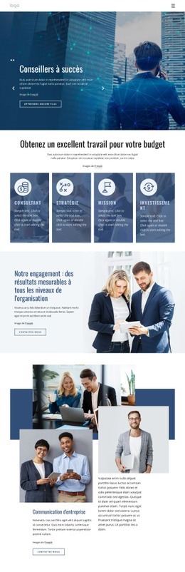 Consultants Performants - Maquette De Site Web Gratuite