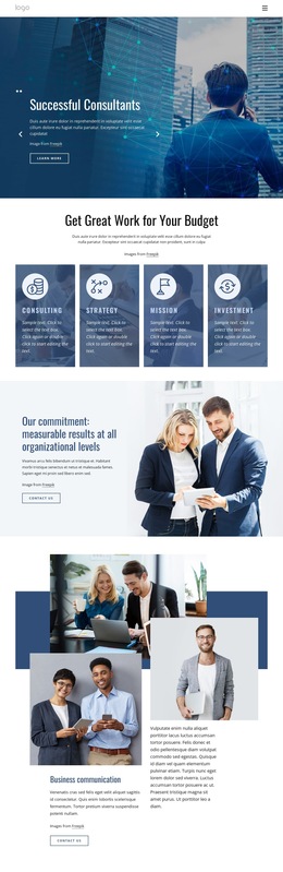 Successful Consultants Templates Html5 Responsive Free