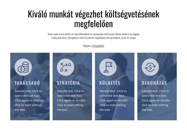 Ügyfeleinkre koncentrálunk HTML Sablon