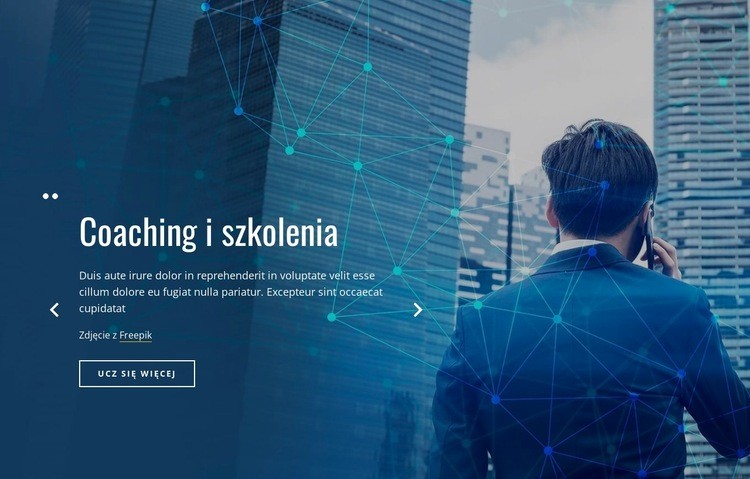 Coaching i szkolenia Makieta strony internetowej