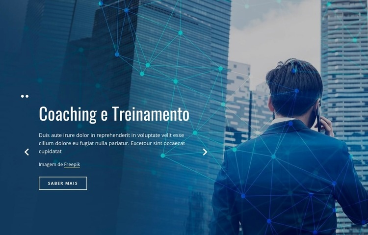 Coaching e treinamento Design do site