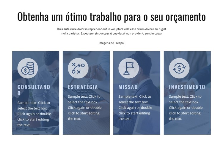 Focamos em nossos clientes Template CSS