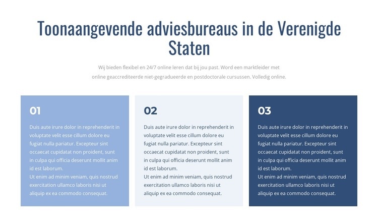 Toonaangevende adviesbureaus Bestemmingspagina