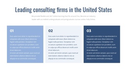 Leading Consulting Firms - One Page Template