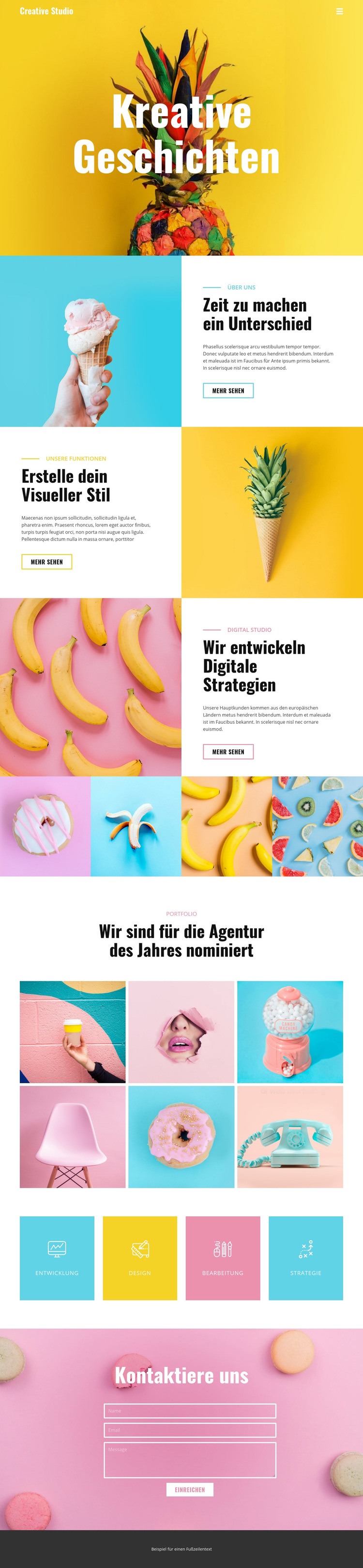 Einen Unterschied für das Essen machen HTML Website Builder