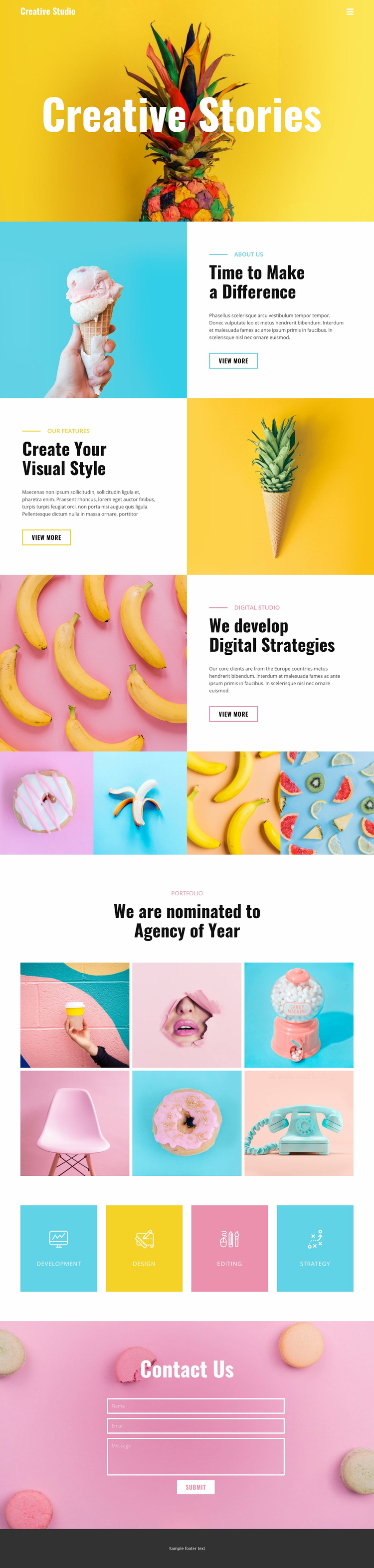 Making a difference for food Squarespace Template Alternative