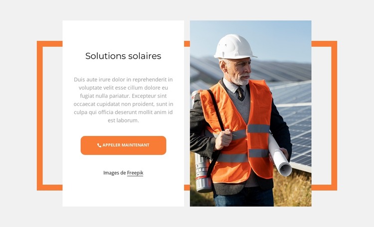 Solutions solaires Modèle HTML