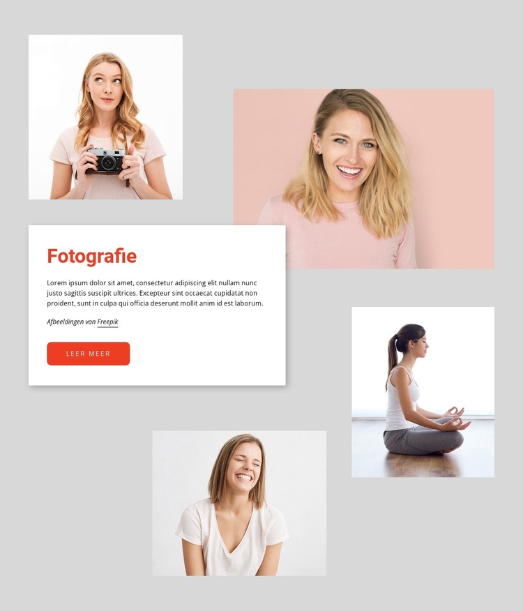 Geheimen van betere fotografie HTML-sjabloon