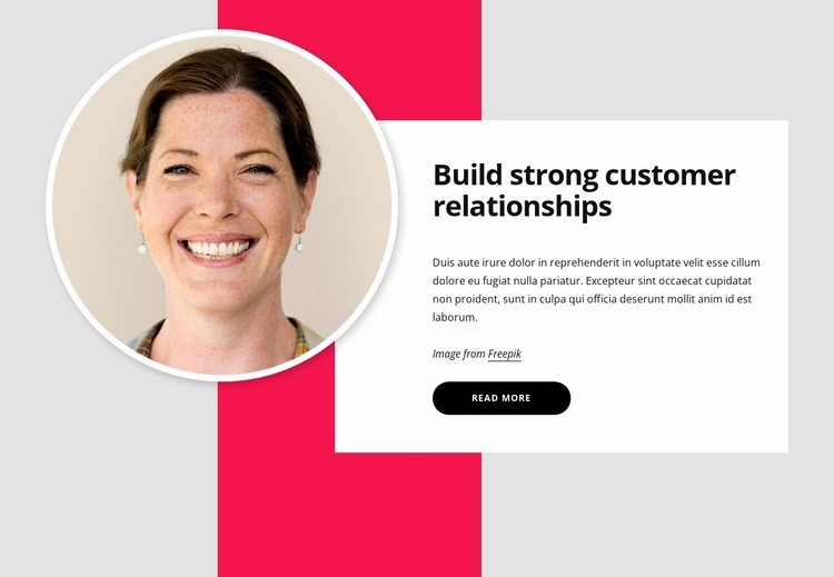 Customer relationships Homepage Design