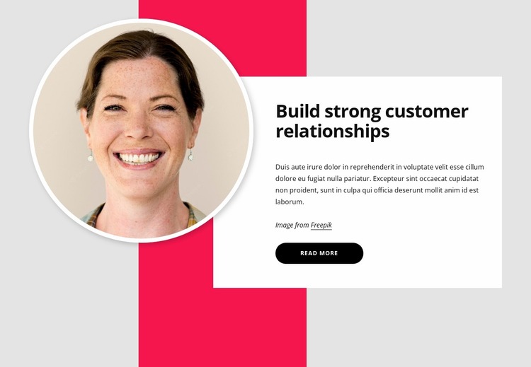 Customer relationships Website Mockup