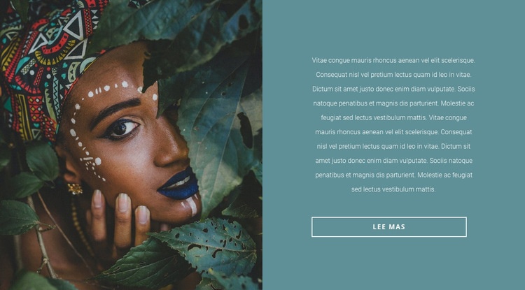 Motivos africanos de moda Maqueta de sitio web