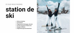 Vacances Dans Les Montagnes Enneigées - HTML Layout Builder