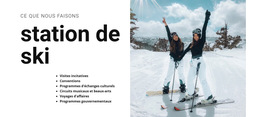 Vacances Dans Les Montagnes Enneigées – Modèle De Conception De Site Web