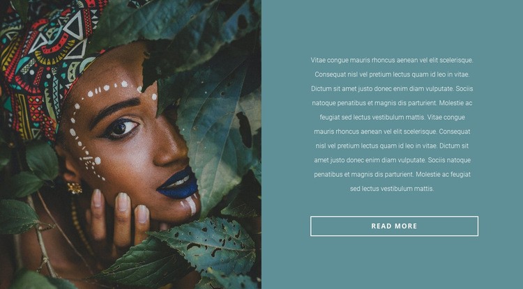 Fashionable African motives Homepage Design