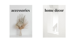 Home Accessories - Site With HTML Template Download
