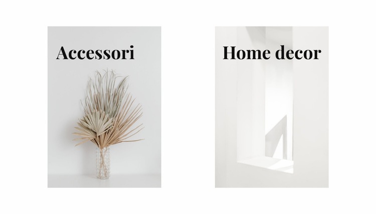 Accessori per la casa Costruttore di siti web HTML