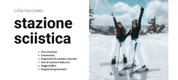 Vacanze Sulle Montagne Innevate - Modello Di Progettazione Del Sito Web
