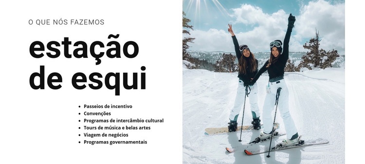 Férias nas montanhas nevadas Modelos de construtor de sites