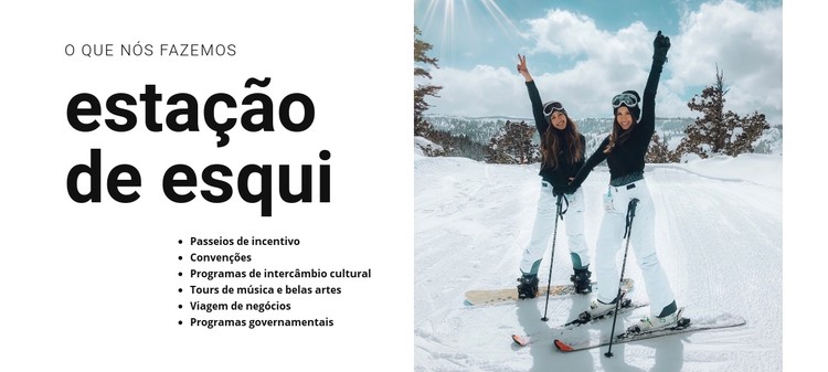 Férias nas montanhas nevadas Template CSS