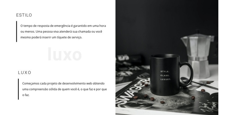 Detalhes chiques na casa Landing Page