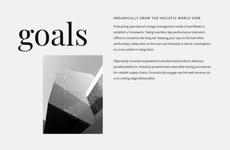 Setting goals for victories Squarespace Template Alternative