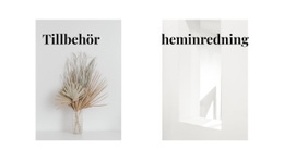 Hemtillbehör - Webbplats Med Nedladdning Av HTML-Mall