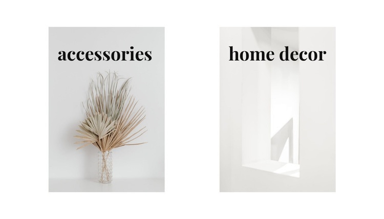 Home accessories Web Page Designer