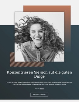 Konzentrieren Sie Sich Auf Die Guten Dinge - Website-Vorlage Für Eine Seite